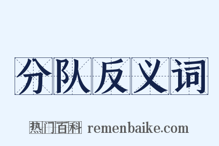 分队反义词是什么意思的图片